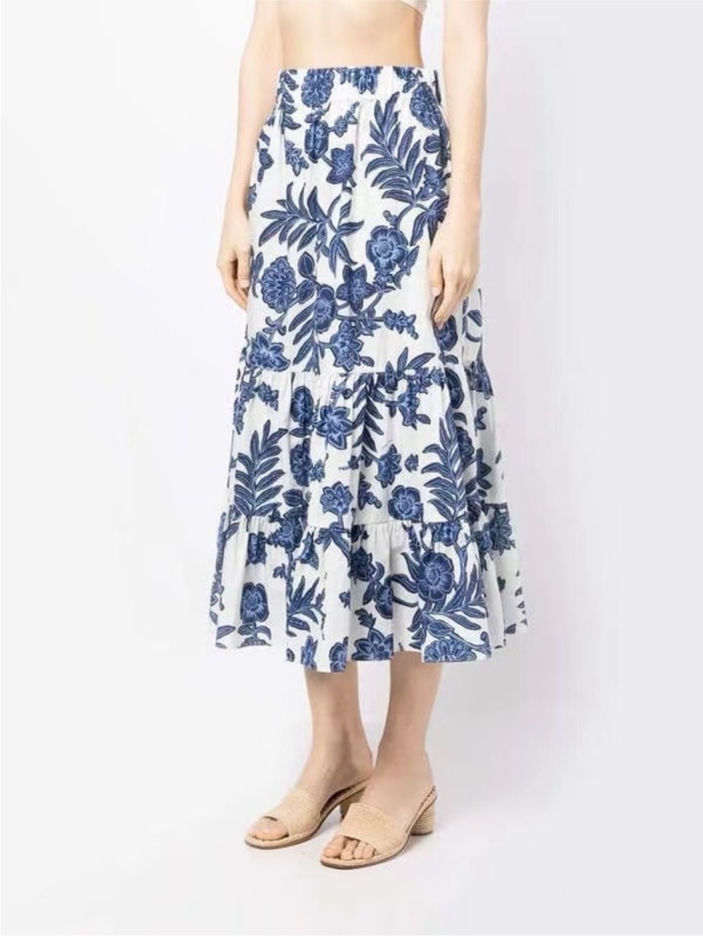 NWOT Cara Cara Chase Floral Skirt Anna Floral Ivory
